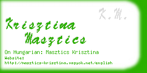 krisztina masztics business card